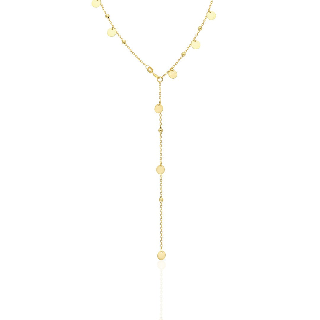 Y Modeli Pullu Zincir Kolye - 925 GÜMÜŞ