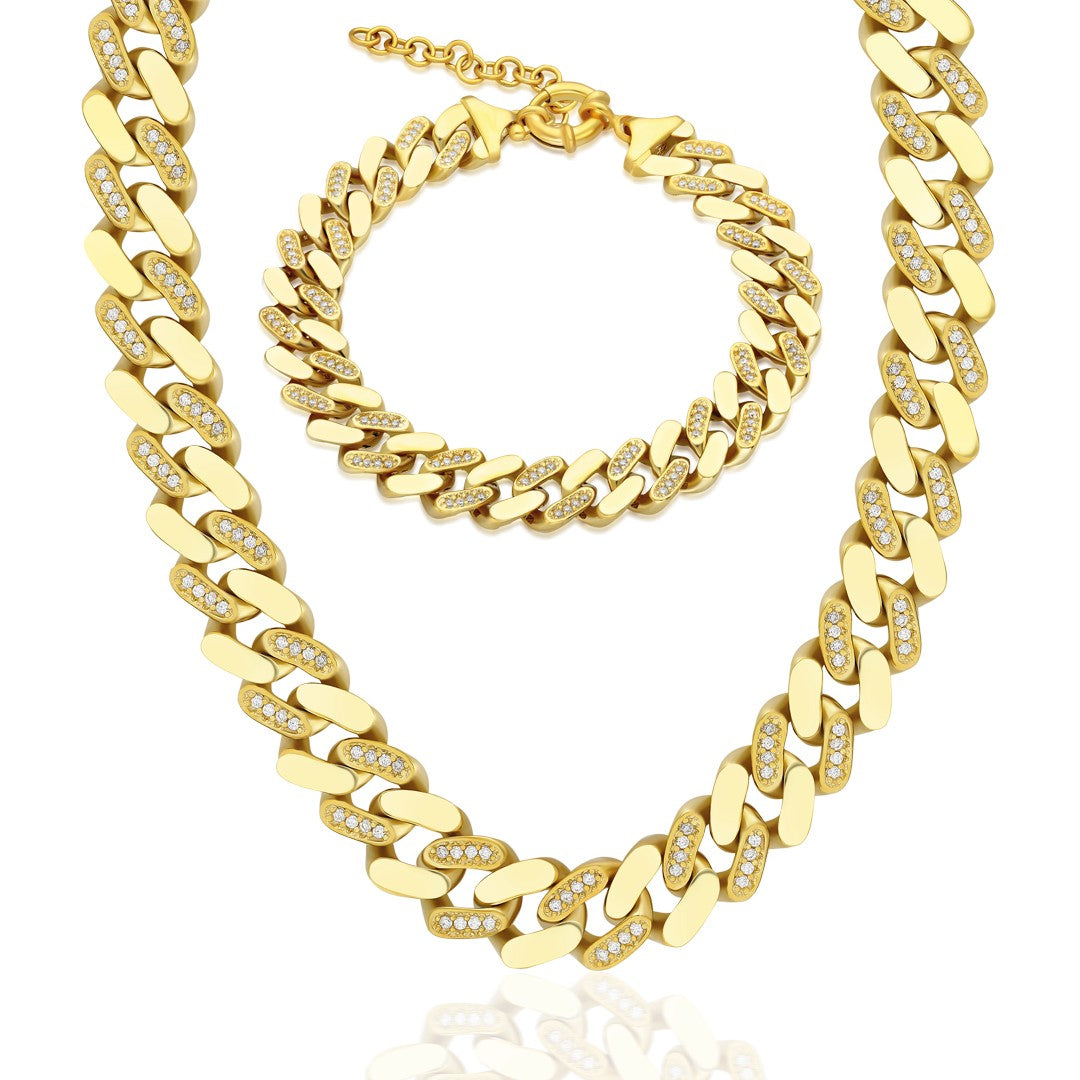 Yarım Gurme Kübik Zirkonya Seti - 925 GÜMÜŞ