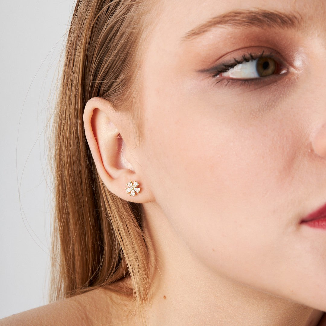 Çiçek Piercingi - 925 GÜMÜŞ