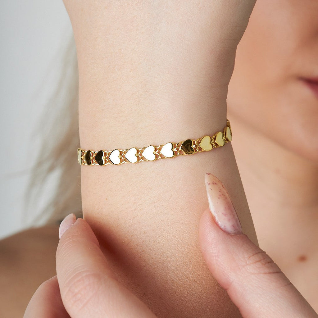 Kalpli Sıra Bileklik - 925 GÜMÜŞ