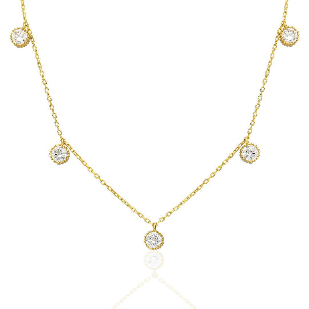 Tek Taş Tasarımlı Kolye - 925 GÜMÜŞ