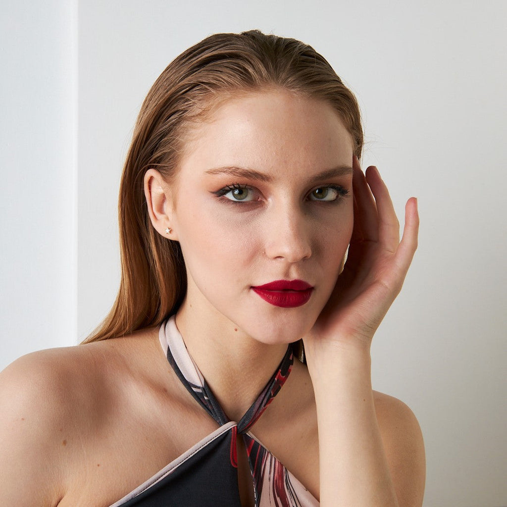 Yıldız Taşlı Trend Piercing - 925 GÜMÜŞ