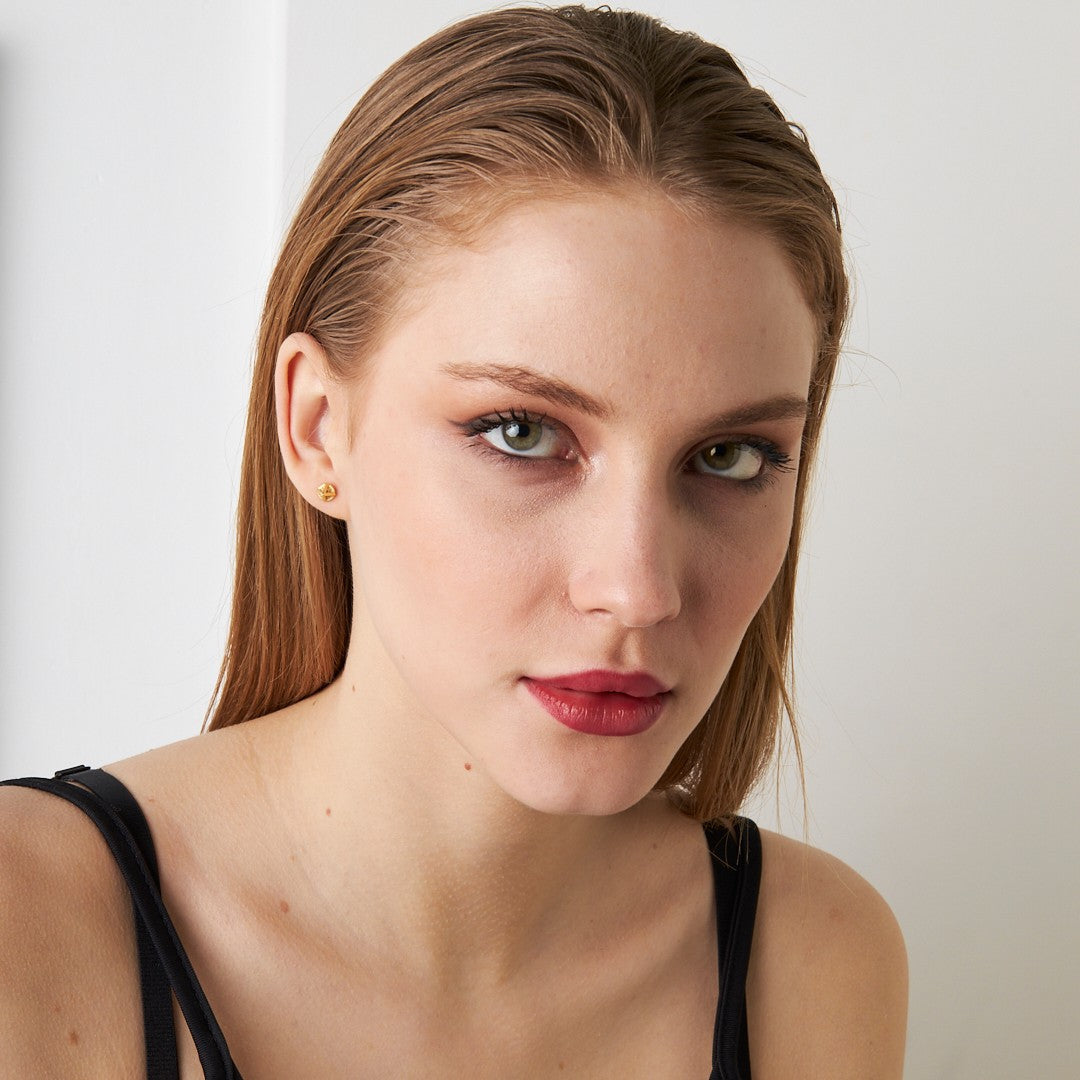 Elmas Şeklindeki Piercing - 925 GÜMÜŞ