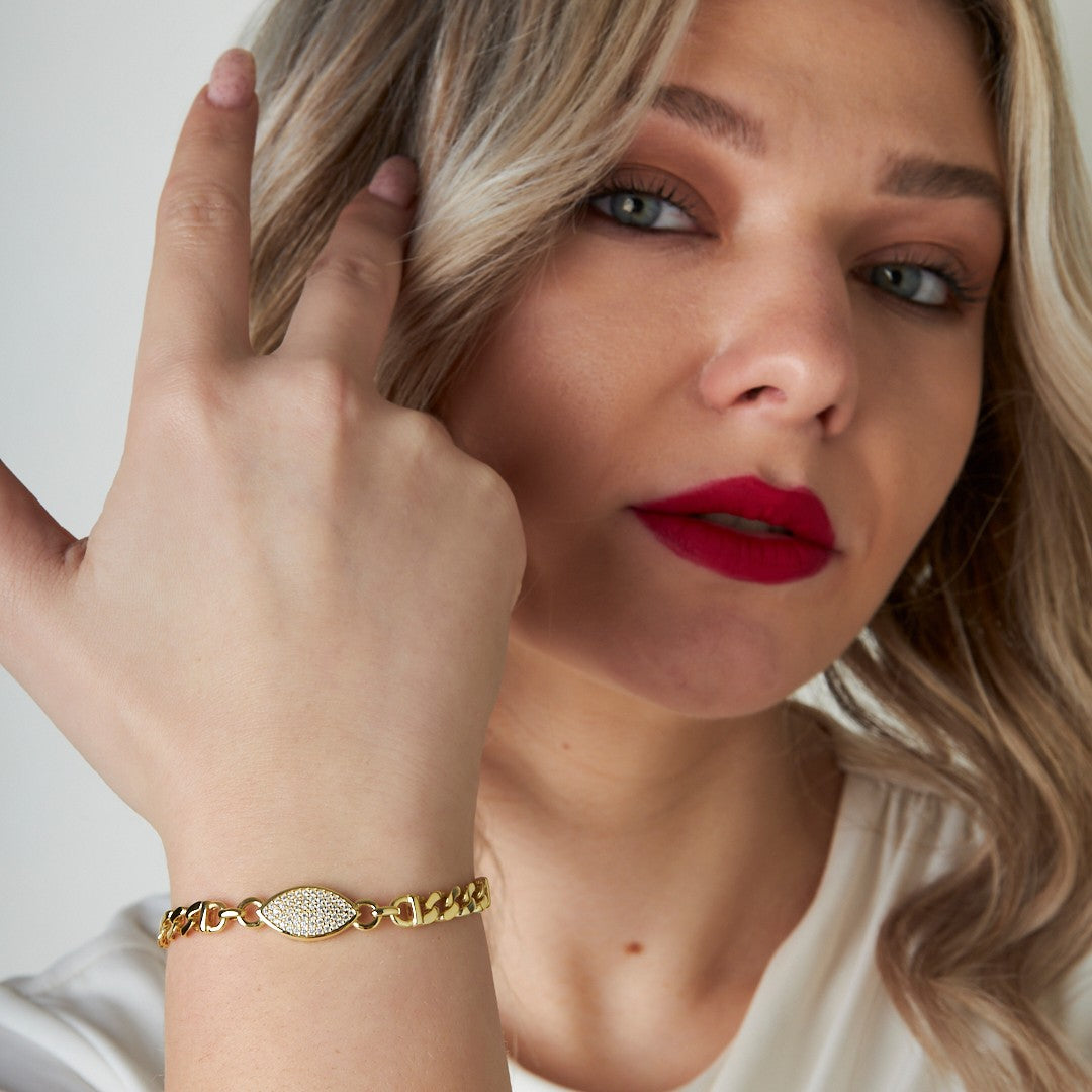 Gurme Taşlı Bileklik - 925 GÜMÜŞ