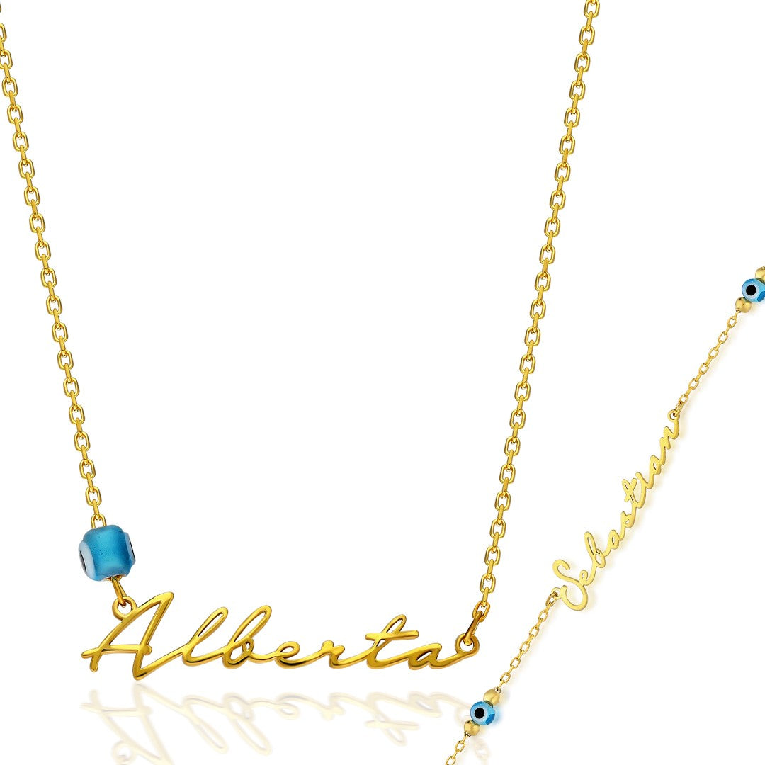 El Yazısı Nazar İsim Seti - 925 GÜMÜŞ