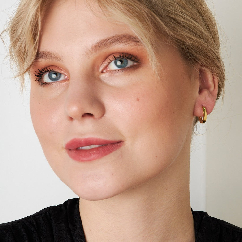 Taşsız Günlük Halka Küpe - 925 GÜMÜŞ