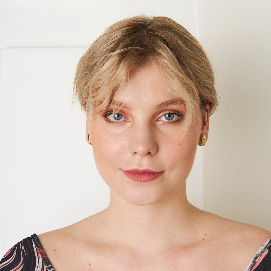 Sarmaşık Model Taşlı Küpe2 - 925 GÜMÜŞ