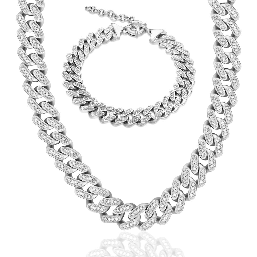 Taşlı Kalın Gurme Set - 925 GÜMÜŞ