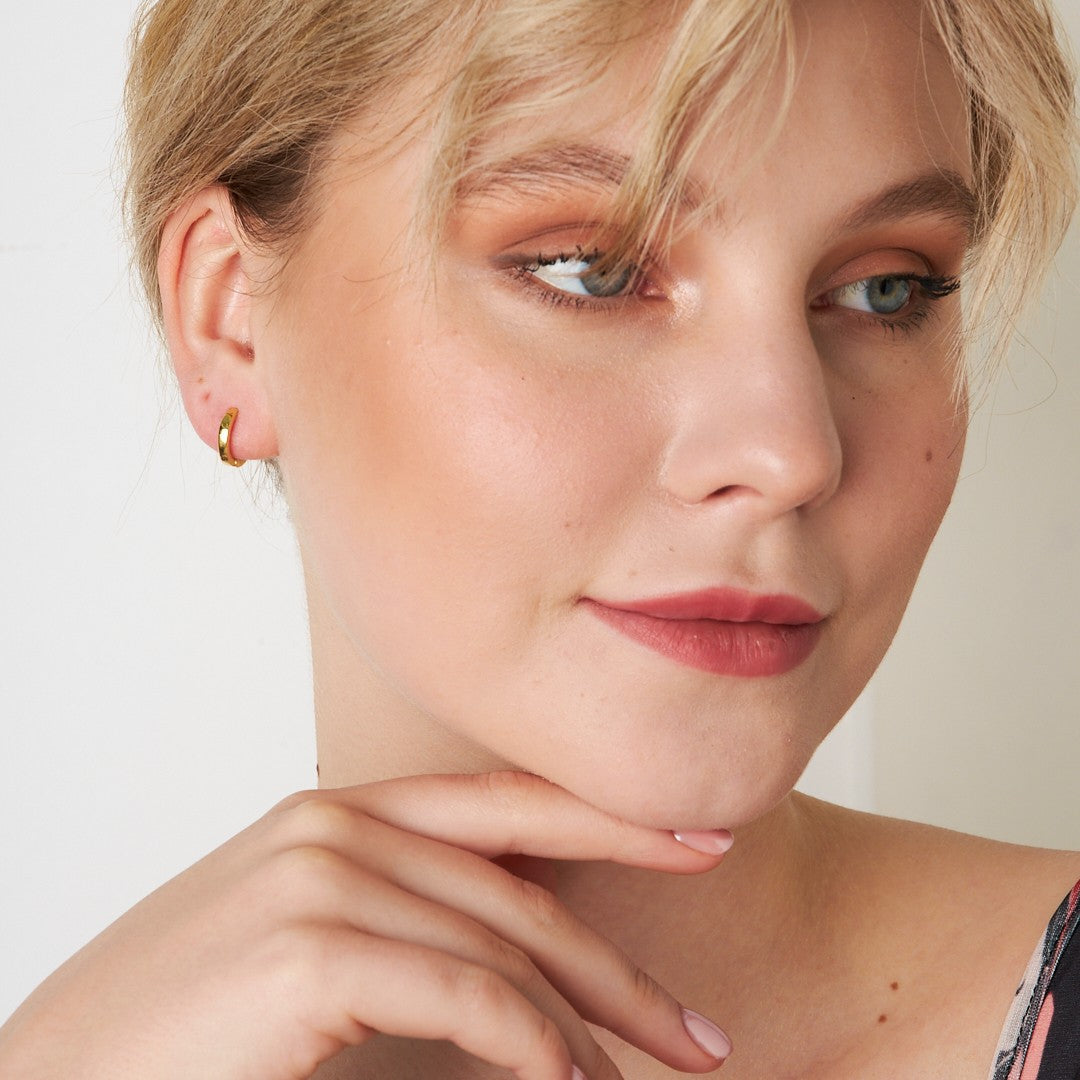 Şık Oval Küpeler - 925 GÜMÜŞ