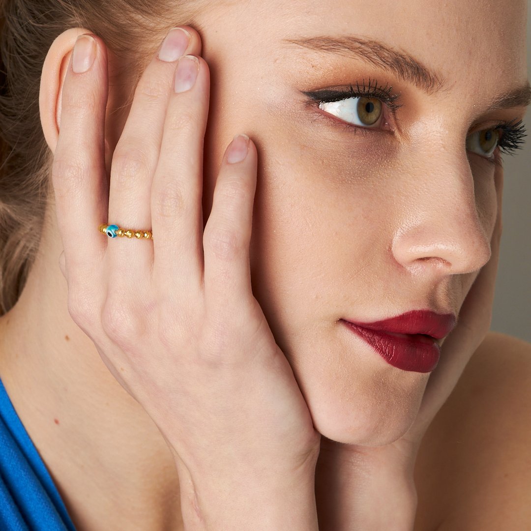 Dorica Nazar Yüzük - 925 GÜMÜŞ