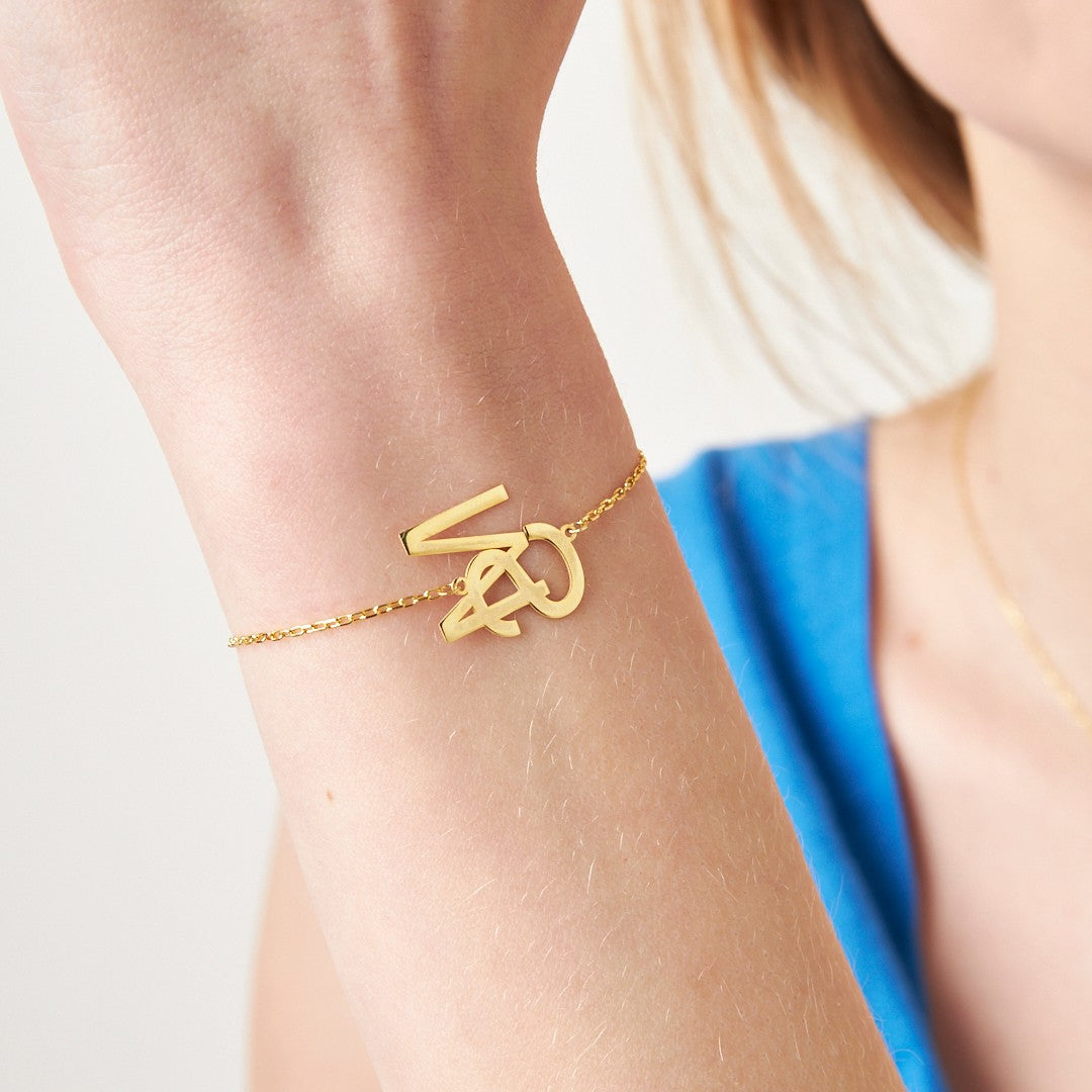 İkili Harf Seti - 925 GÜMÜŞ