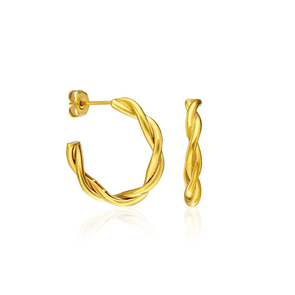 İnce Büküm Küpeler - 925 GÜMÜŞ