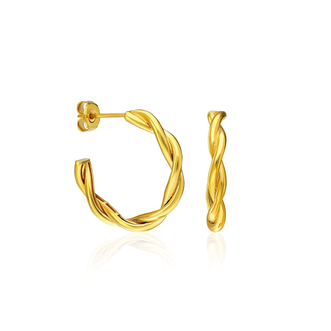 İnce Büküm Küpeler - 925 GÜMÜŞ