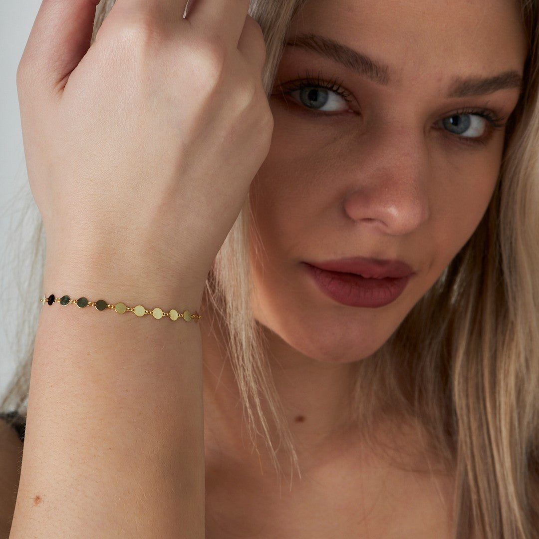 Ayna Bağlantılı Bilezik - 925 GÜMÜŞ