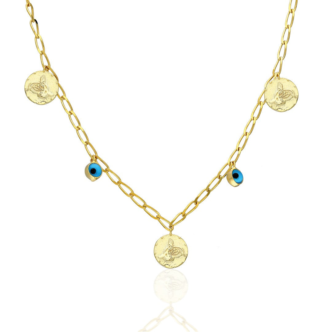 Üçlü Monogram Kolye - 925 GÜMÜŞ