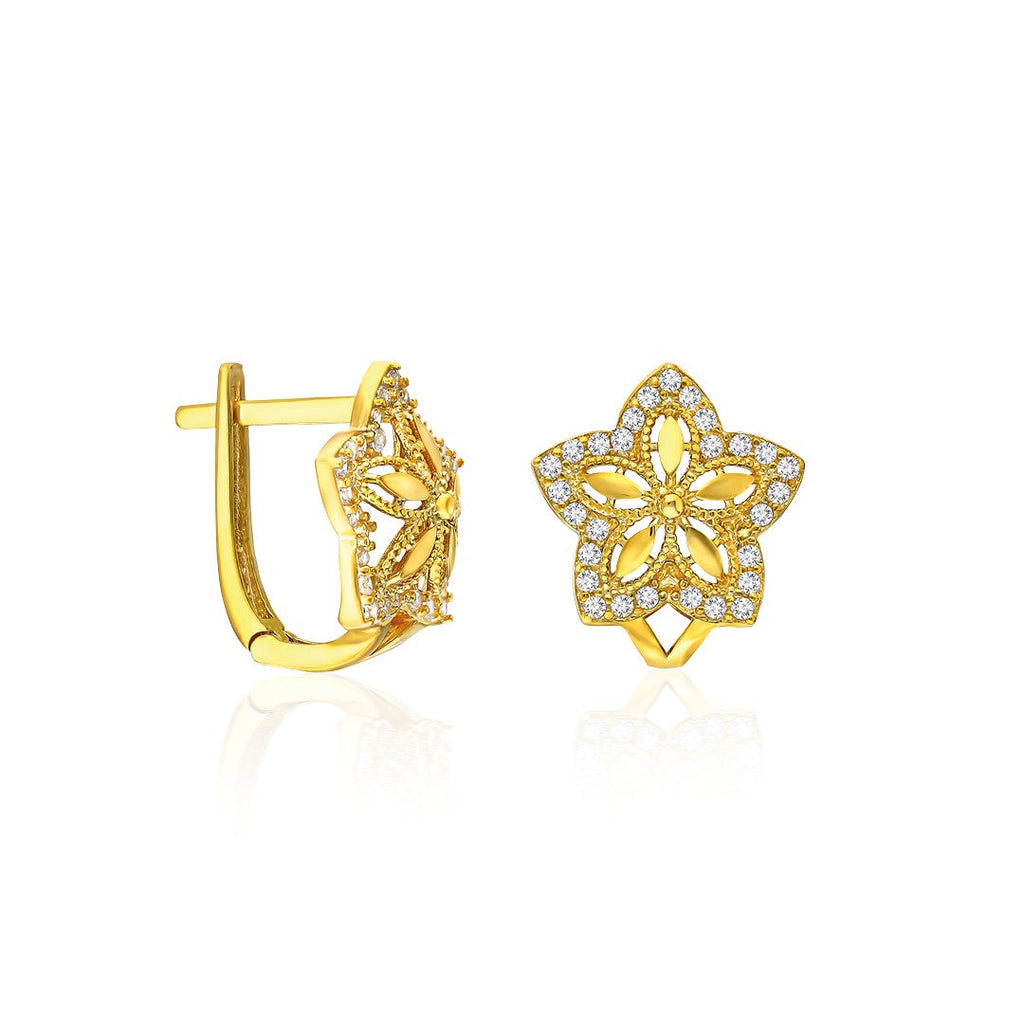 Yaşam Çiçeği Küpe - 925 GÜMÜŞ