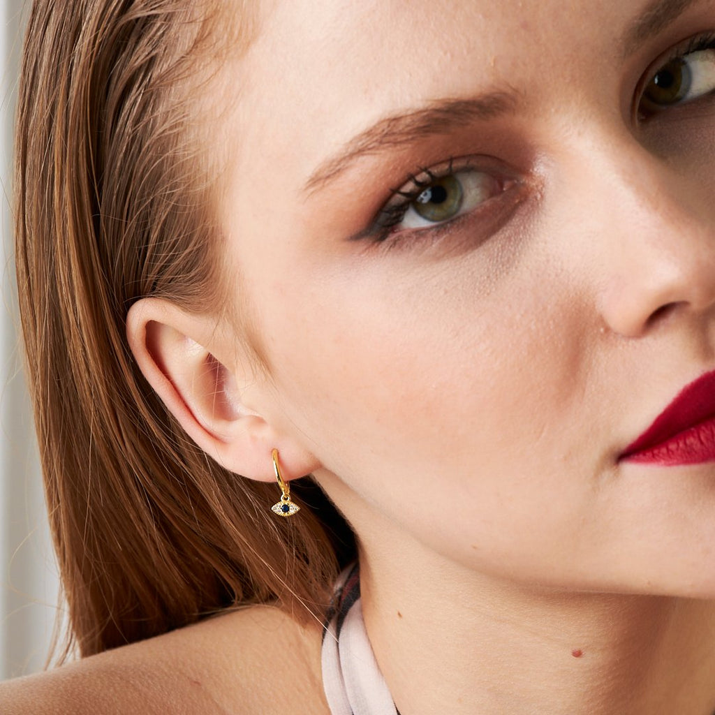 Taşlı Göz Piercing - 925 GÜMÜŞ