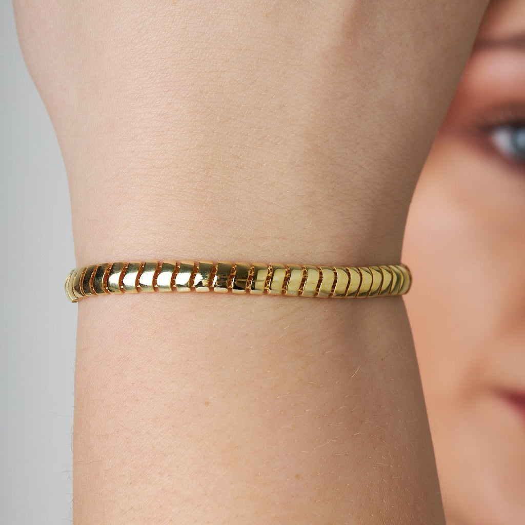 Balıksırtı Taşsız Bileklik - 925 GÜMÜŞ