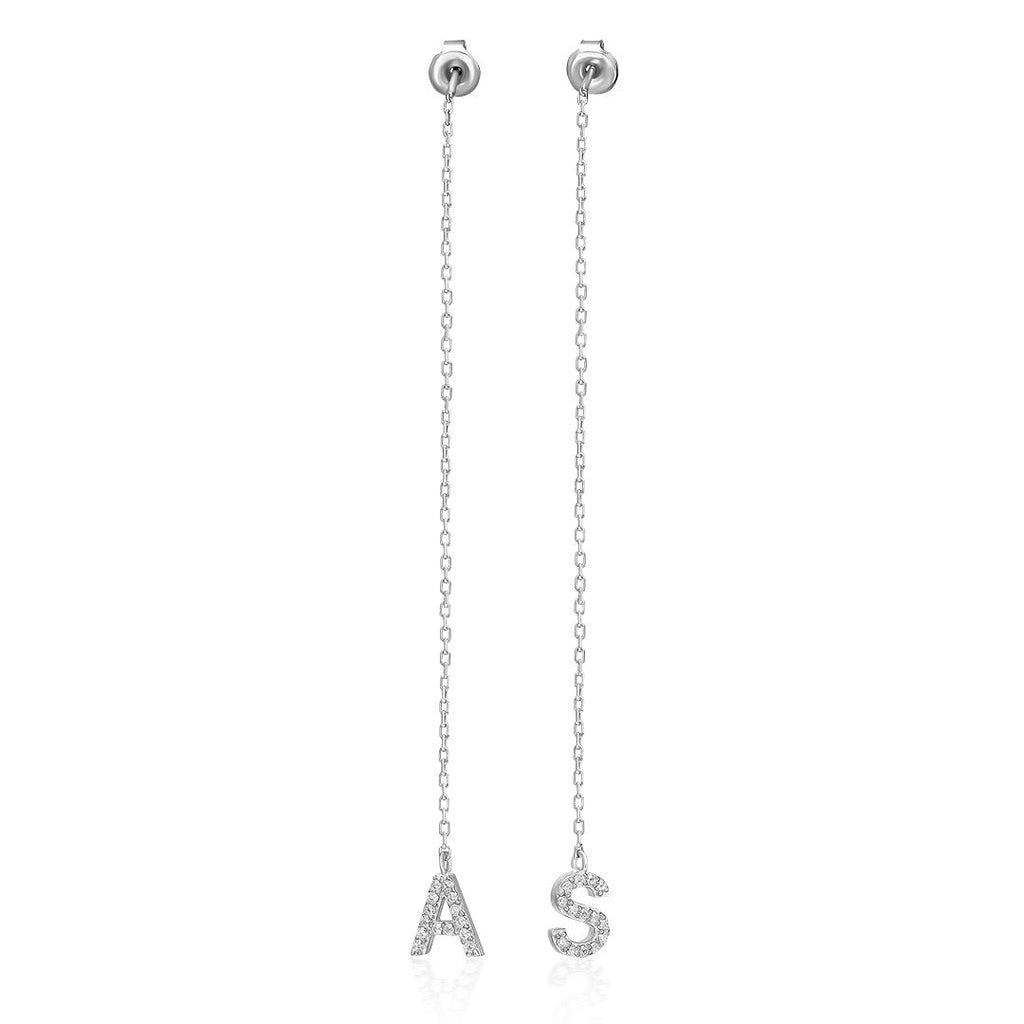 Zirkon Taşlı Sallantı Küpe - 925 GÜMÜŞ