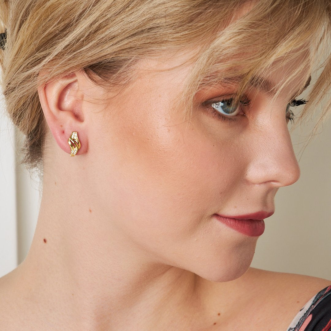 Taşlı Tutku Küpeleri - 925 GÜMÜŞ