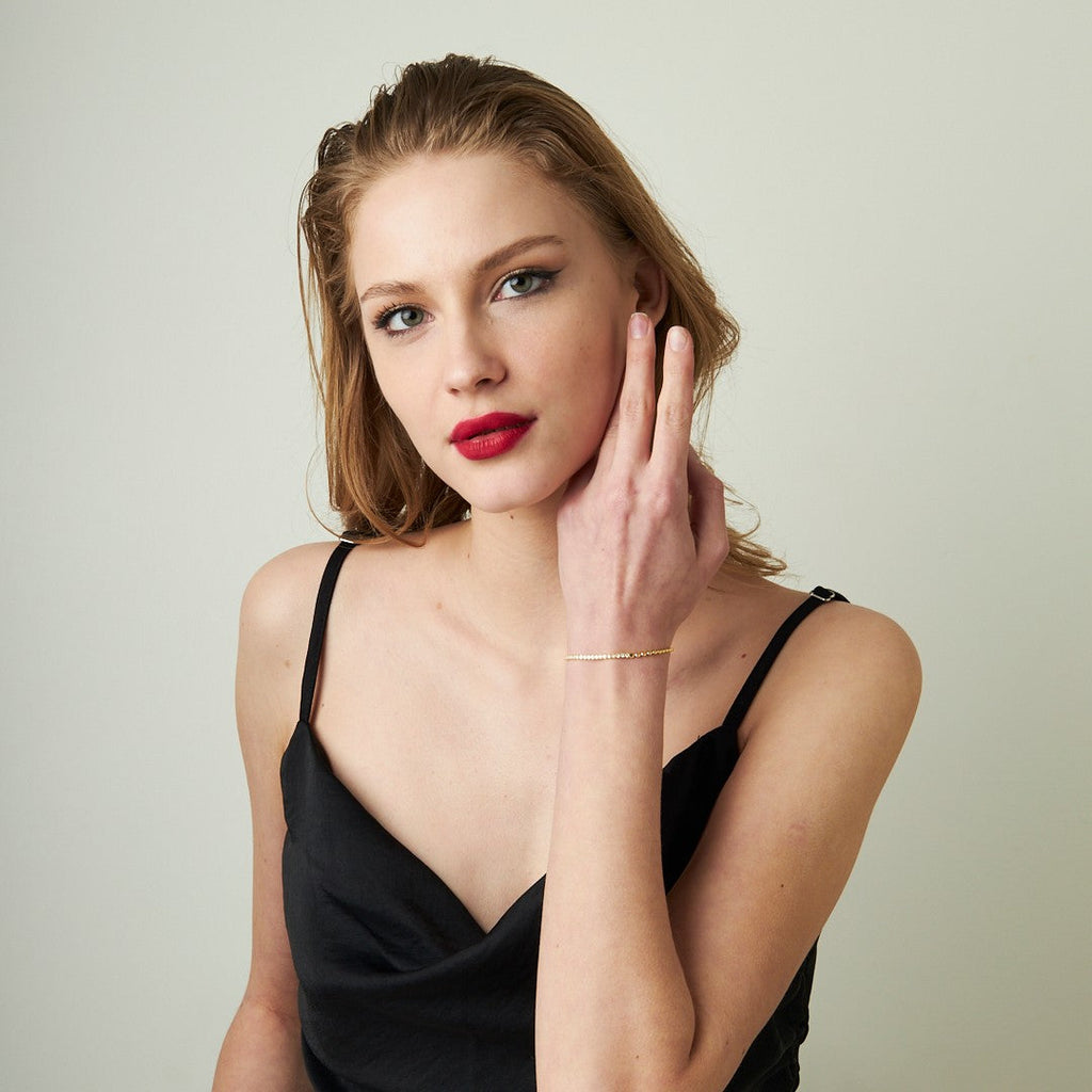 Su Yolu Top Zincir Bilezik - 925 GÜMÜŞ