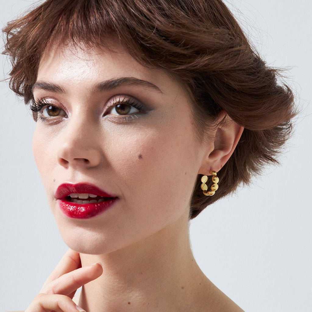 Sade Şık Küpe - 925 GÜMÜŞ