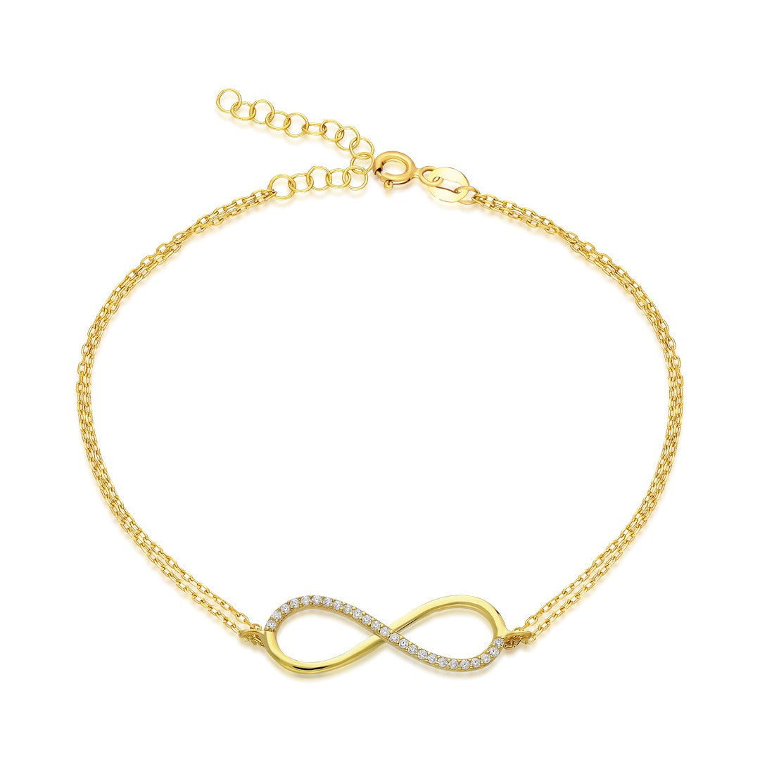 Taşlı Sonsuzluk Bilekliği - 925 GÜMÜŞ