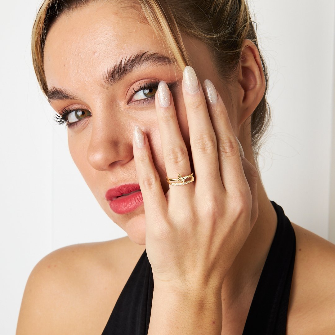 Kelebek Yüzük - 925 GÜMÜŞ