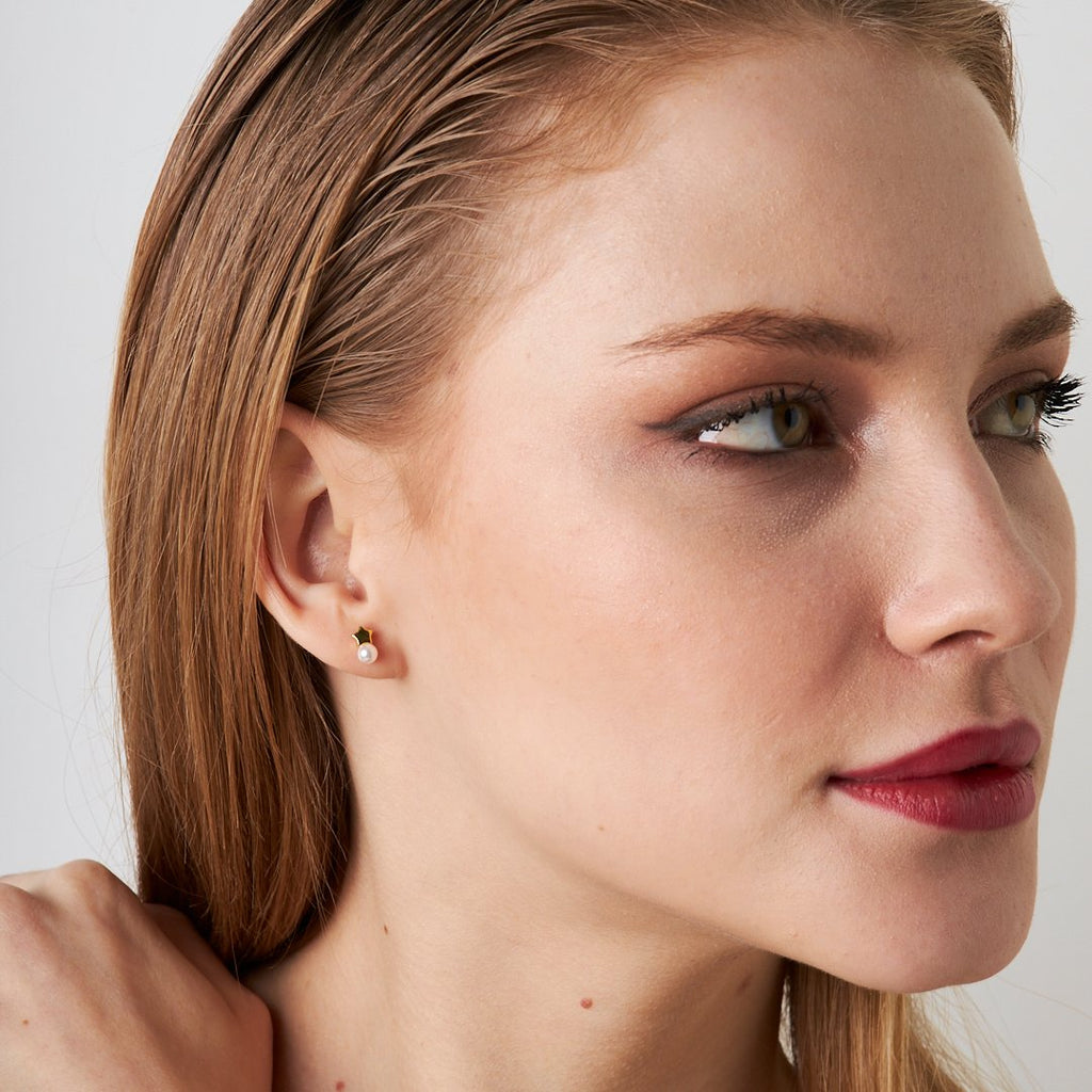 İnci Yıldız Pirsing - 925 GÜMÜŞ