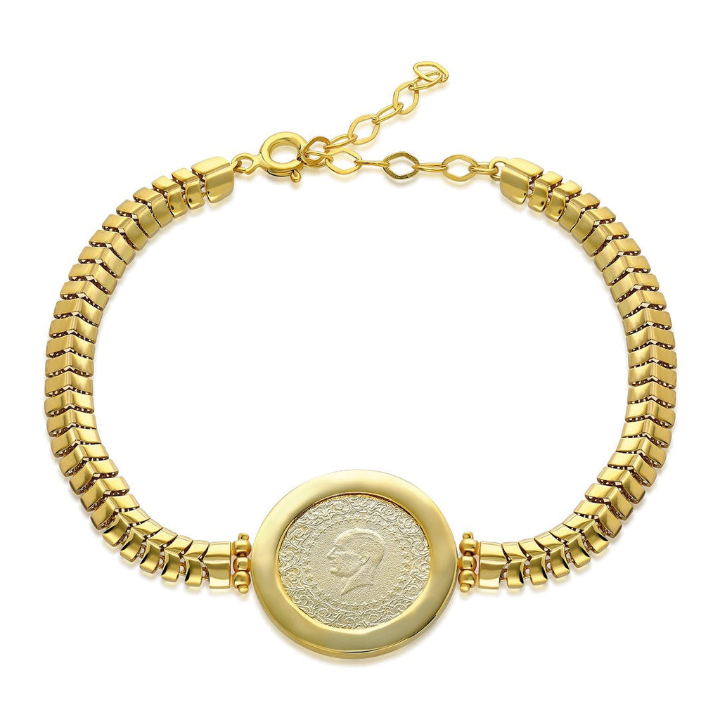 Çeyrek Balıksırtı Zincir Bileklik - 925 GÜMÜŞ