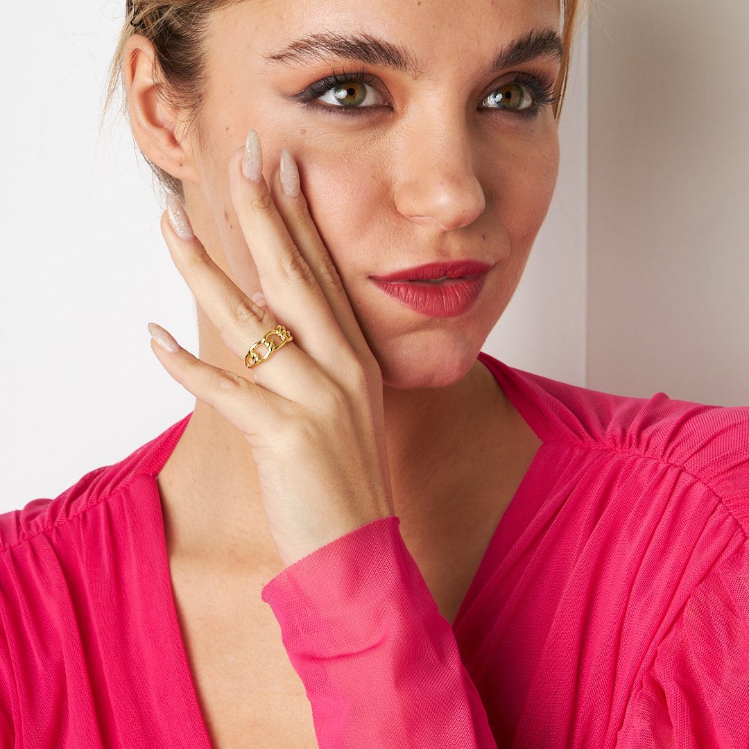 Yaprak Modeli Yüzük - 925 GÜMÜŞ