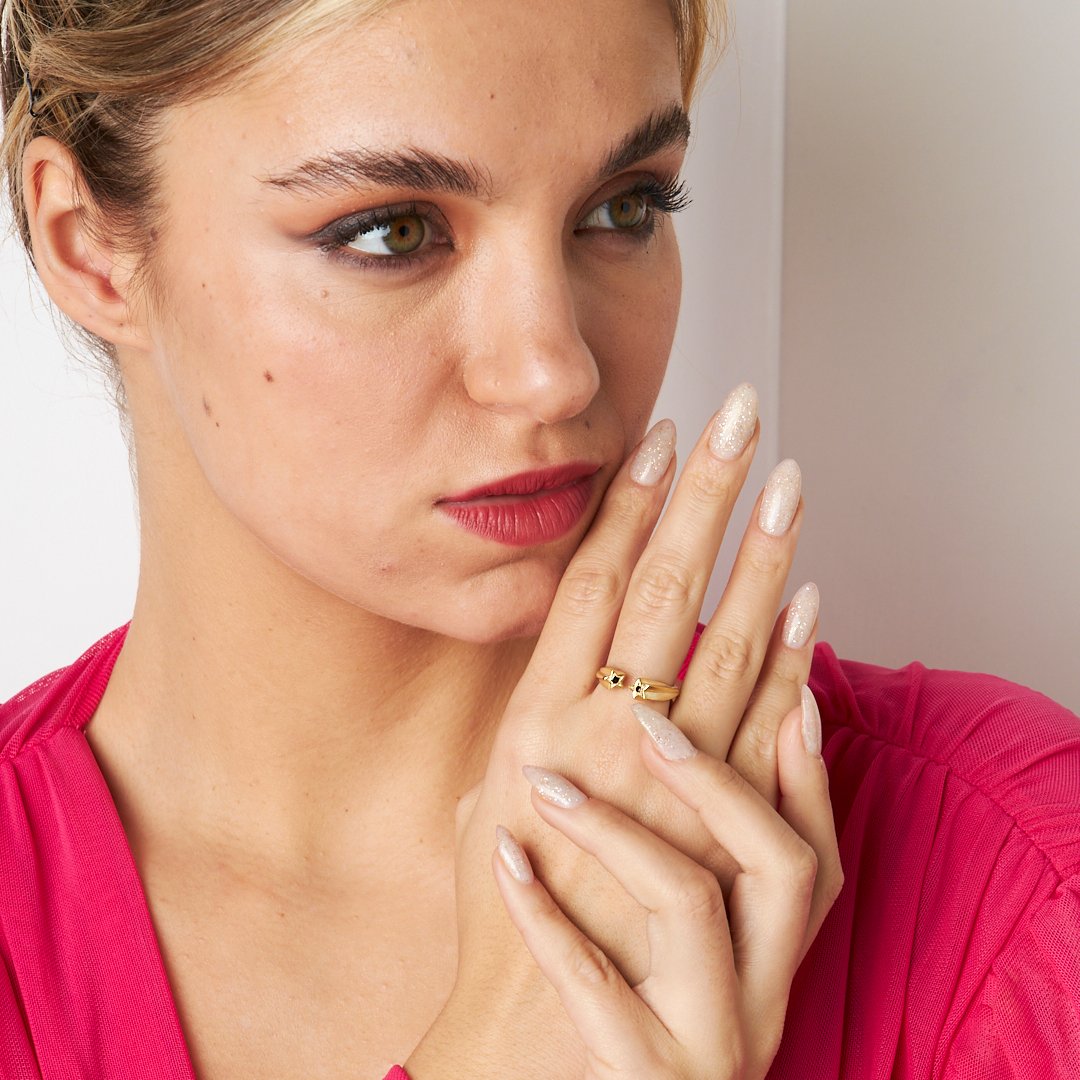 Yıldız Işıltılı Yüzük - 925 GÜMÜŞ