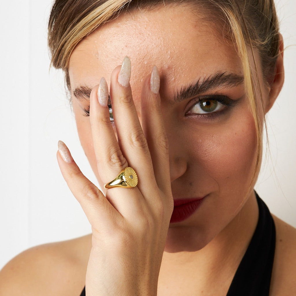 Papatya Tektaş Yüzük - 925 GÜMÜŞ