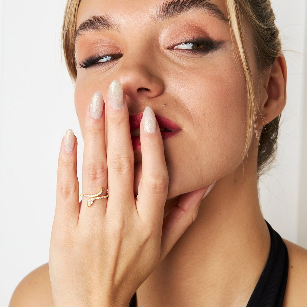 Yılan Taşlı Yüzük - 925 GÜMÜŞ