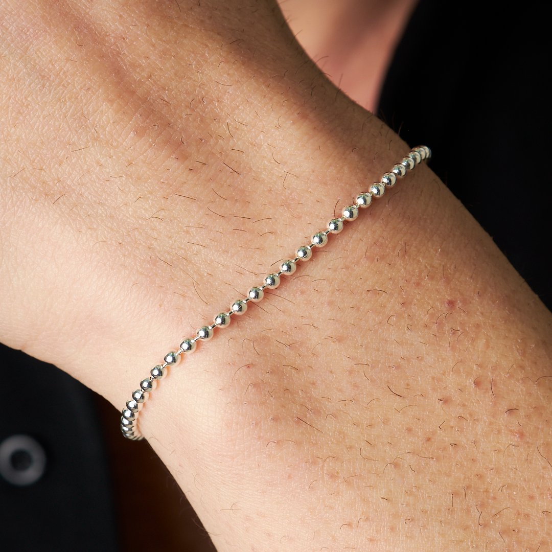 Top Zincir Bileklik - 925 GÜMÜŞ