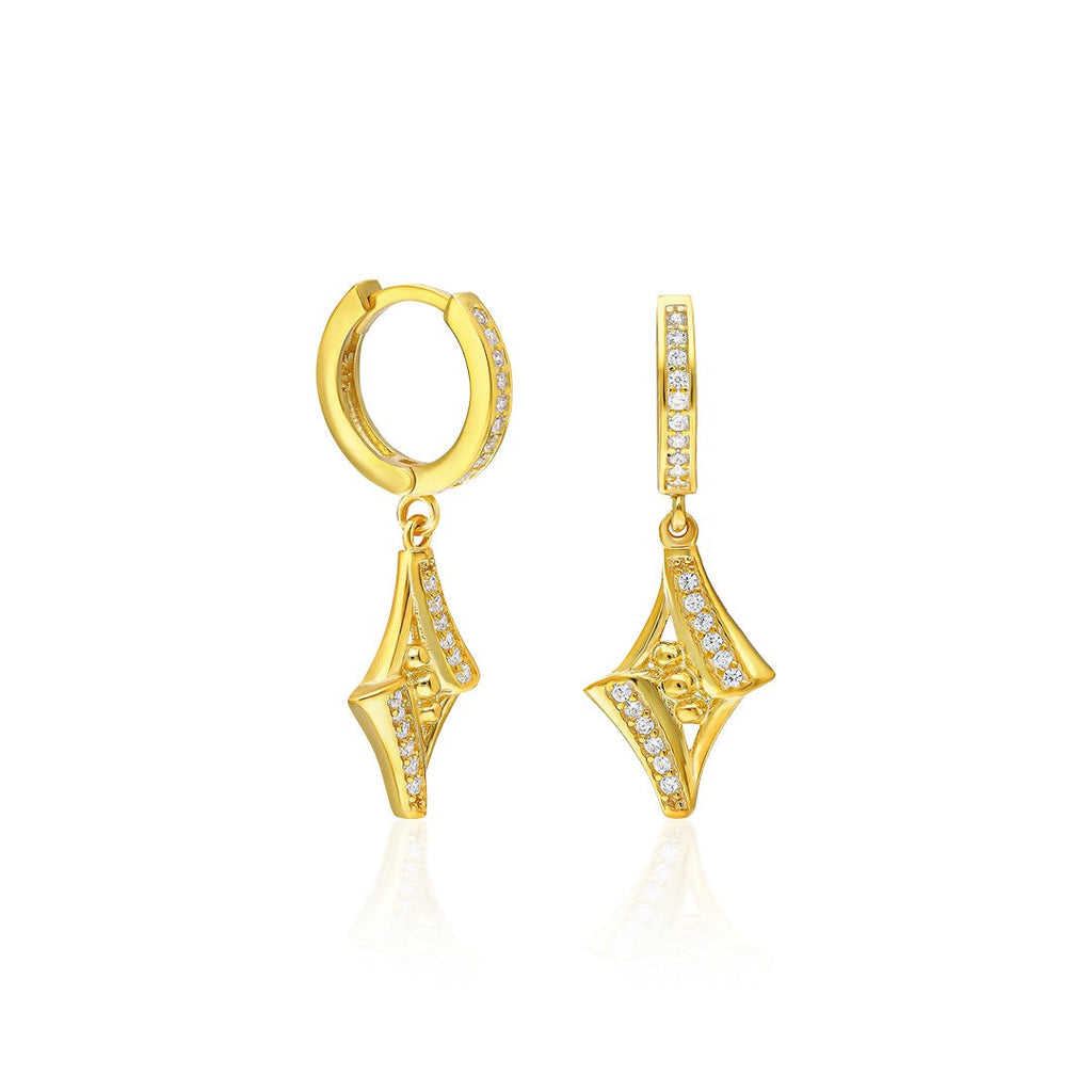 Parıltılı Disk Küpeler - 925 GÜMÜŞ