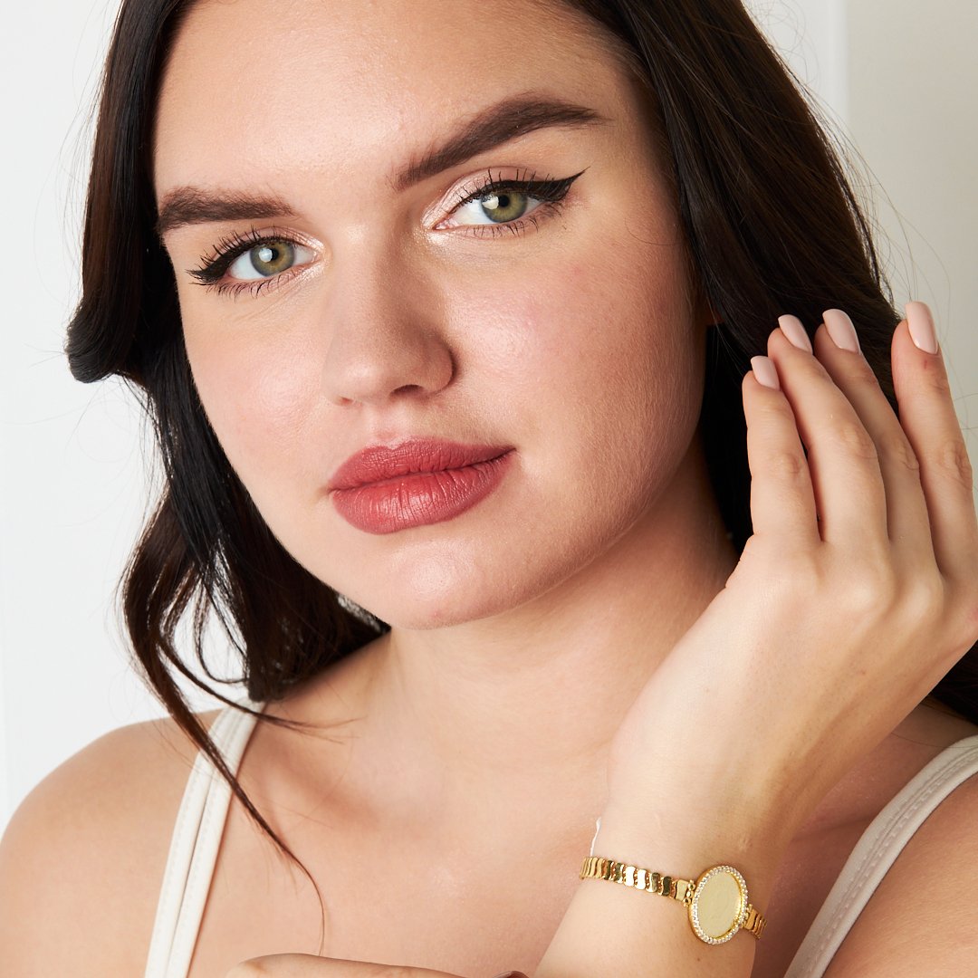 Çerçeveli Çeyrek Zincir Bileklik - 925 GÜMÜŞ