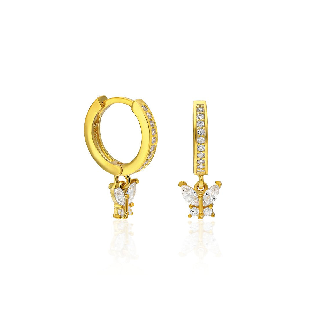 Mini Kelebek Küpe - 925 GÜMÜŞ