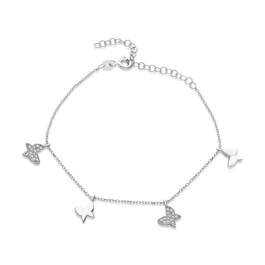 Kelebek Figürlü Bileklik - 925 GÜMÜŞ