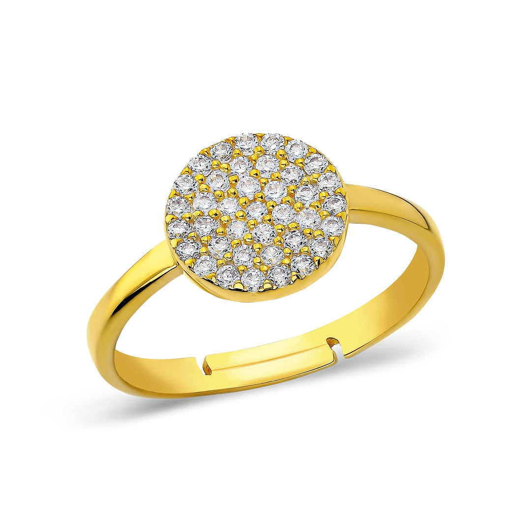 Taşlı Yuvarlak Yüzük - 925 GÜMÜŞ