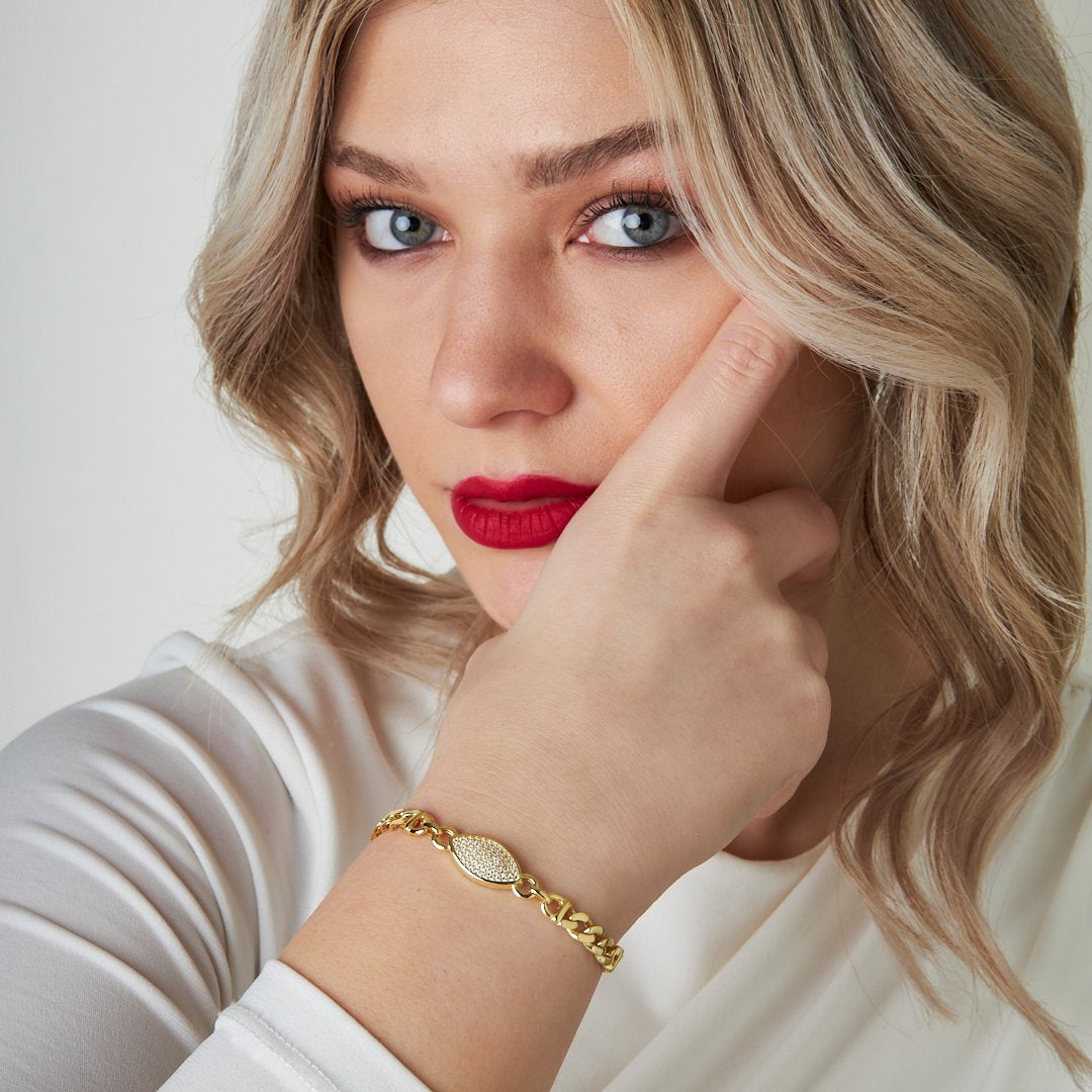 Gurme Taşlı Bileklik - 925 GÜMÜŞ