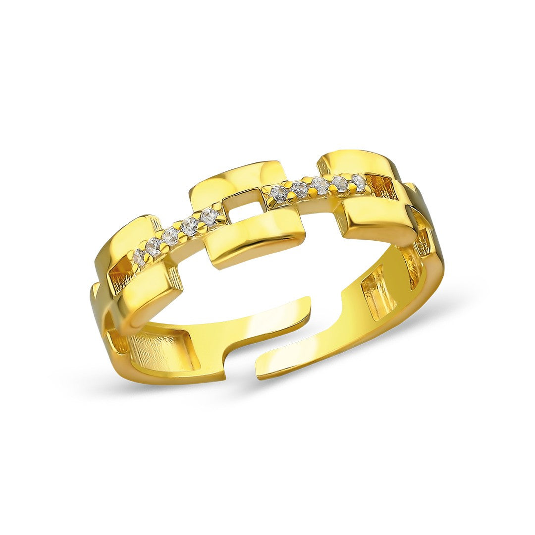 Zirkon Zincir Halkası - 925 GÜMÜŞ