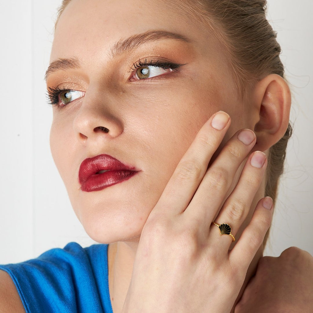 Deniz Kabuğu Yüzük - 925 GÜMÜŞ