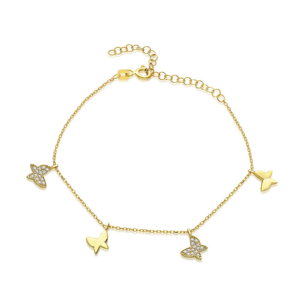 Kelebek Figürlü Bileklik - 925 GÜMÜŞ