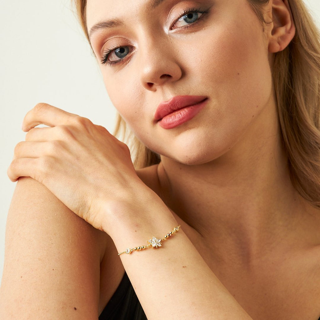 Lotus Çiçeği Bilezik - 925 GÜMÜŞ