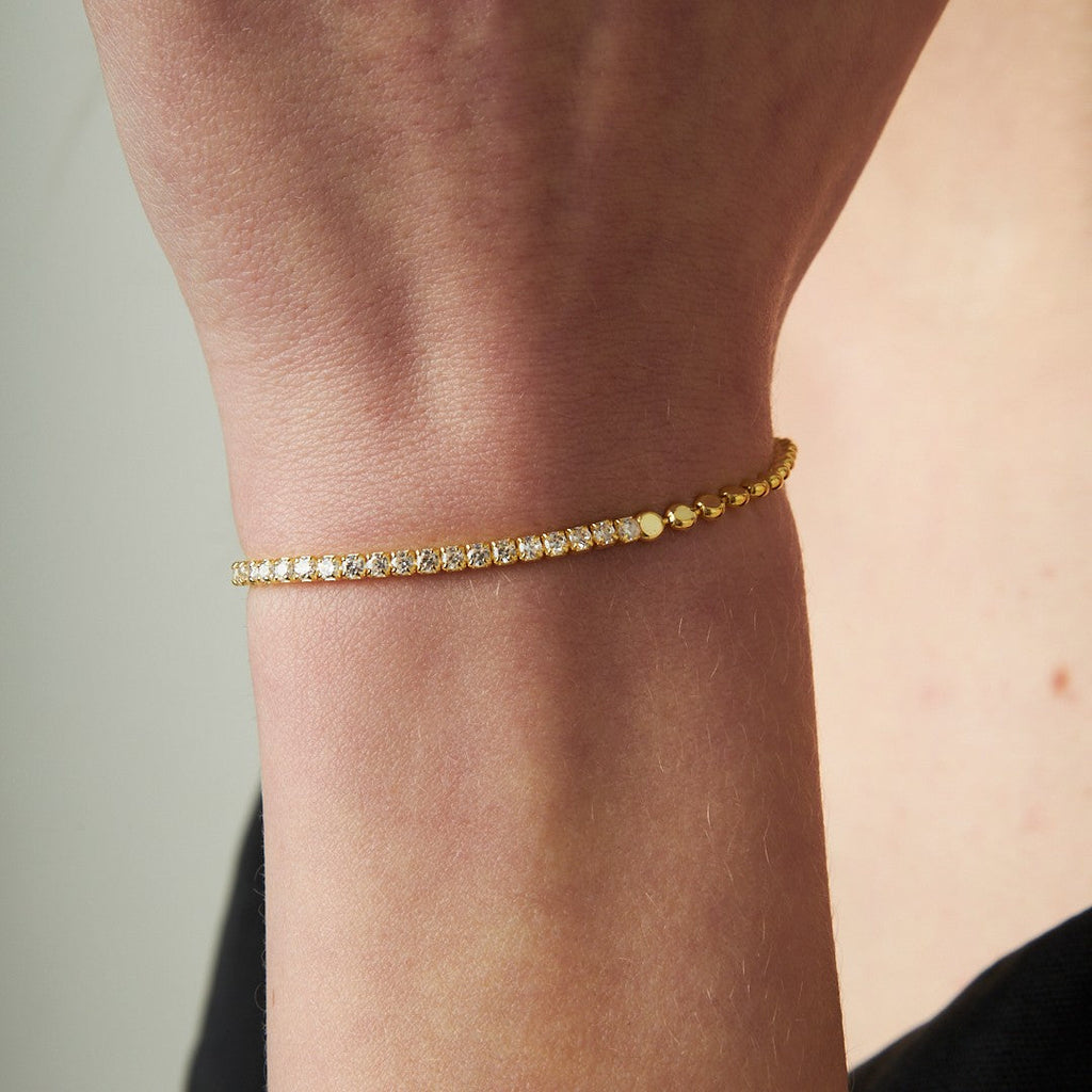 Su Yolu Top Zincir Bilezik - 925 GÜMÜŞ