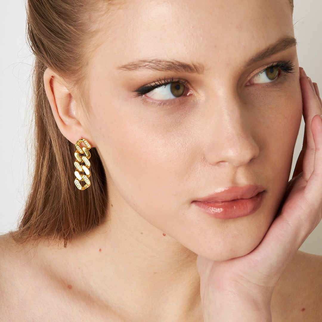 Zirkon Taşlı Gurme Küpe - 925 GÜMÜŞ