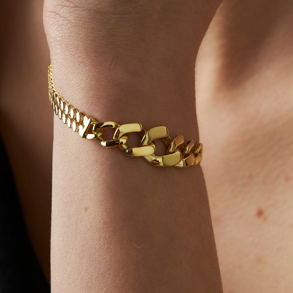 Kalın Gurme Zincir Bileklik - 925 GÜMÜŞ