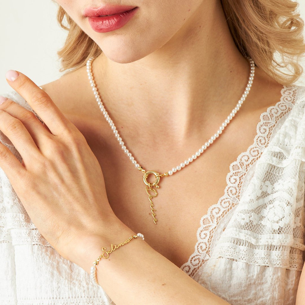 Adlandırılmış İnci Set - 925 GÜMÜŞ