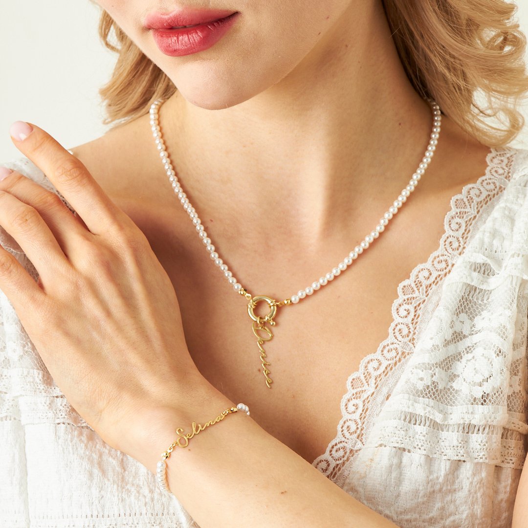 Adlandırılmış İnci Set - 925 GÜMÜŞ